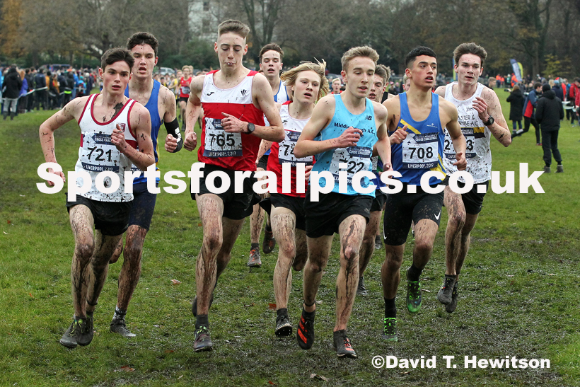 Mens under-17s, 2019 European Cross Country Trials and British Cross Challenge, Sefton Park, Liverpool.  Photo: David T. Hewitson/Sports for All Pics